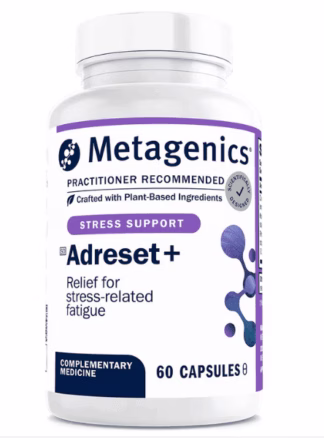 Metagenics Adreset Plus supplement for stress fatigue energy and resilience support in South Africa
