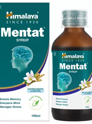 Himalaya Mentat Syrup is an Ayurvedic brain tonic that supports memory, learning, focus, and mental clarity. Enriched with Brahmi, Madhukaparni, and Ashwagandha, it helps manage stress, enhance attention, and support neurological health safely in children and adults.