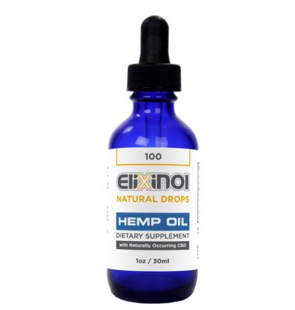 Elixinol Hemp Oil Drops 100mg CBD Natural