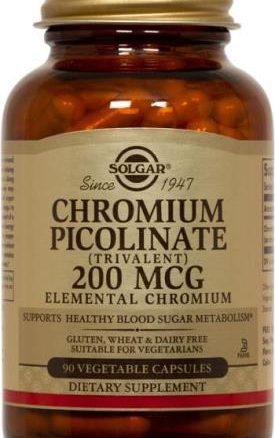 Solgar Chromium Picolinate 200 mcg Vegetable Capsules