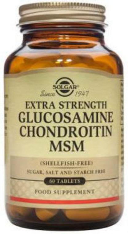 Solgar Extra Strength Glucosamine Chondroitin MSM Tablets (Shellfish-Free)