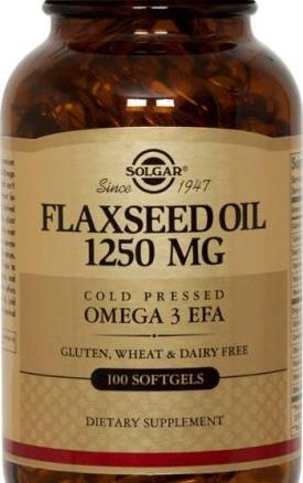 Solgar Flaxseed Oil 1250 mg Softgels