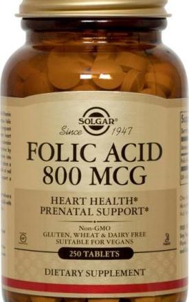 Solgar Folic Acid 800 mcg Tablets