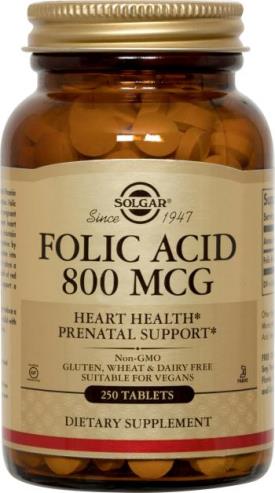 Solgar Folic Acid 800 mcg Tablets