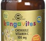 Solgar Kangavites Chewable Vitamin C 100 mg Tablets Natural Orange Burst Flavour