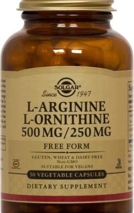 Solgar L-Arginine/L-Ornithine 500 mg/250 mg Vegetable Capsules