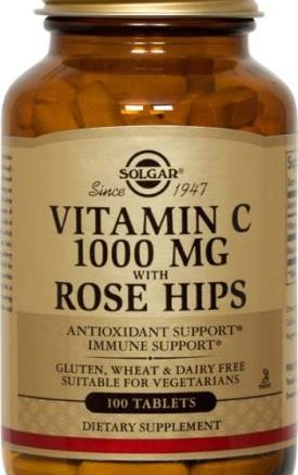 Solgar Vitamin C 1000 mg with Rose Hips Tablets