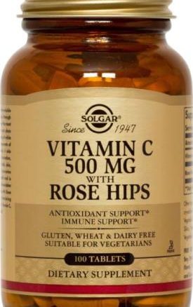 Solgar Vitamin C 500 mg with Rose Hips Tablets