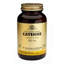 Solgar Cayenne 520 mg Vegetable Capsules