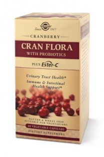 Solgar CRAN FLORA with Probiotics Plus Ester-C® Vegetable Capsules