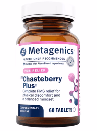 Metagenics Chasteberry Plus supplement for hormone balance menstrual support and women's reproductive health in South Africa