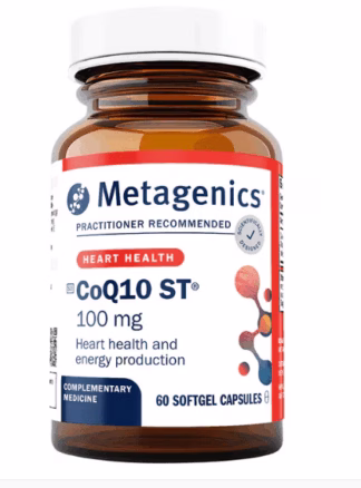 Metagenics CoQ10 ST 100mg supplement for heart health energy production and antioxidant support in South Africa