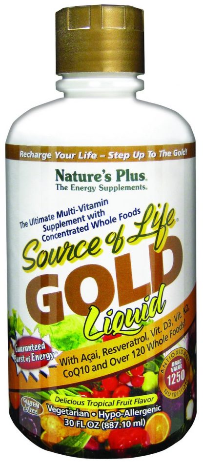 Natures Plus Source of Life GOLD Liquid Multi Vitamin Tropical Fruit Liquid