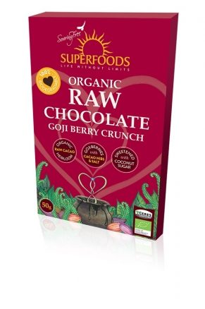 Feel Healthy Superfoods Organic Raw Chocolate - Goji Berry Crunch 50g