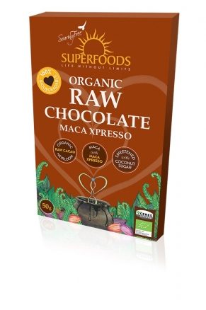 Feel Healthy Superfoods Organic Raw Chocolate - Maca Xpresso 50g