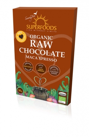 Feel Healthy Superfoods Organic Raw Chocolate - Maca Xpresso 50g