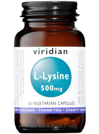 Viridian L-Lysine 500mg 30 capsules