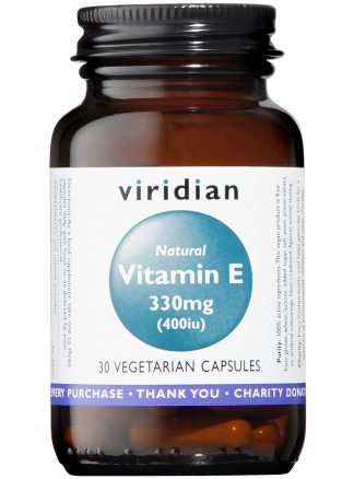 Viridian Natural Vitamin E 400IU 30 capsules