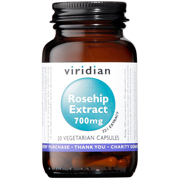 Viridian Rosehip Extract (4:1) 700mg 30 caps