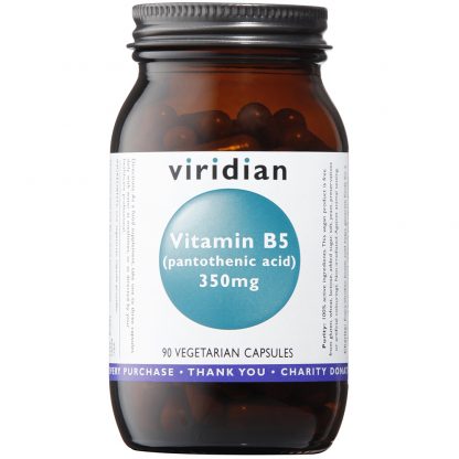 Viridian Vitamin B5 (Pantothenic Acid) 350mg 90 caps