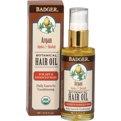 Badger Argan Herbal Hair Oil for dry & damaged hair