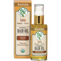 Badger Jojoba Herbal Hair Oil for dry scalp