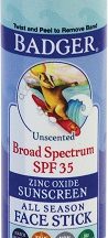 Badger Unscented SPF 35 Face Stick