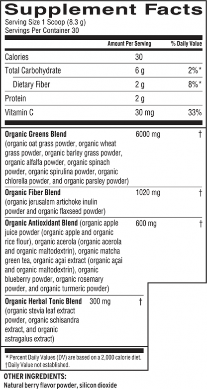 Barleans Greens Organic Berry Powder 249g