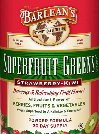 Barleans Greens Superfruit Greens Strawberry Kiwi Powder 270g