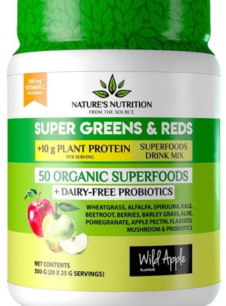 Buy Natures Nutrition Super Greens and Reds Wild Apple Online