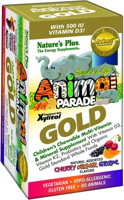 Animal Parade GOLD Multivitamin for Kids, Assorted chewables