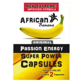 African Banana Capsules 10 packs New Extreme improved formula Original, Passion, Energy Each pack has 2 Super Power capsules African banana capsules will increase: Sexual Energy  Sexual Performance Sexual Pleasure Harder and Stronger erections Drink 2 capsules 1 hour before sexual activity 