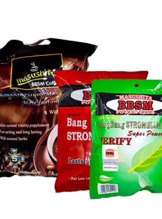 This combo contains  30 X BBSM Masushita Coffee 50 X BBSM Masushita Power Plus Super Power 50 X BBSM Masushita Power plus Original 
