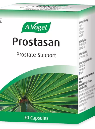 Prostasan® Saw Palmetto capsules support prostate health and help relieve urinary symptoms linked to enlarged prostate (BPH). One capsule daily.