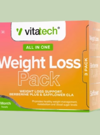 Boost metabolism, control appetite, and support fat-burning with the Vitatech All-in-One Weight Loss Pack. Natural, convenient, and designed for weight loss and maintenance.
