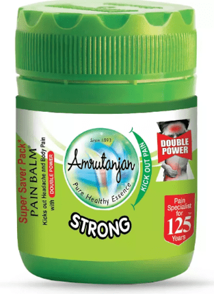 Amrutanjan Strong Pain Balm 55ml for fast headache, back pain and muscle relief